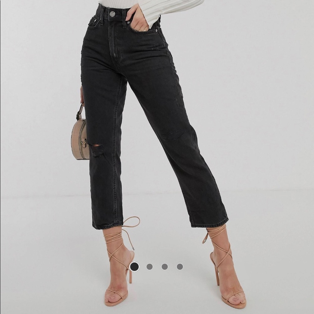 ASOS River Island high rise straight leg jeans
